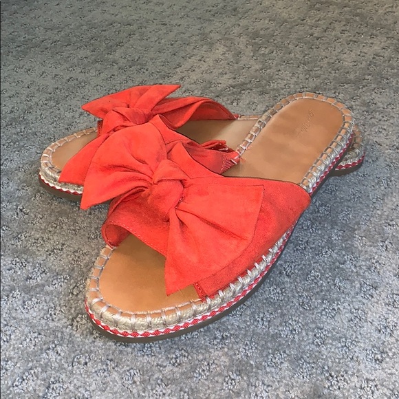 orange espadrille sandals